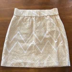 Banana Republic Tan and White Pencil Skirt